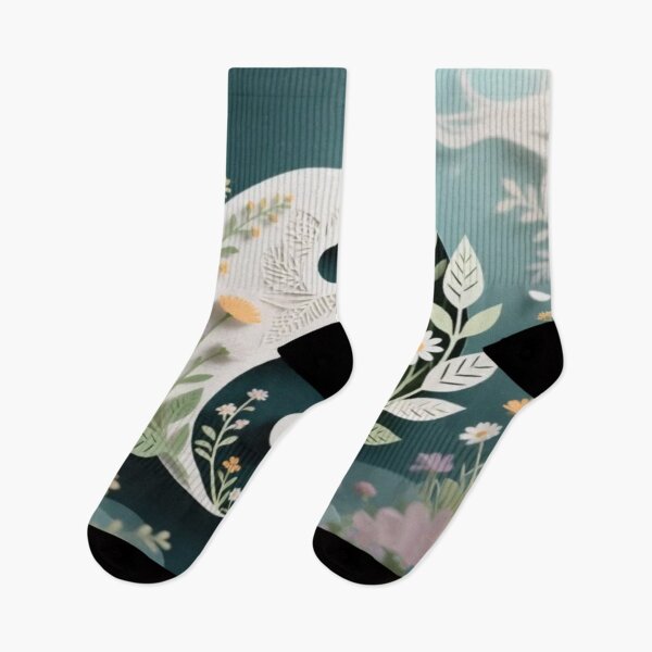 Item preview, Nature in Balance – Yin Yang with Floral Harmony designed and sold by Cristhian Almanza.