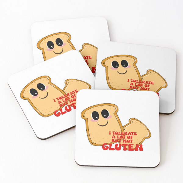 Item preview, I Tolerate a Lot But Not Gluten – Cute Gluten Free Bread Illustration designed and sold by ForcePrint.