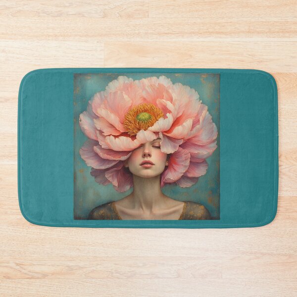 Item preview, A girl with a peony flower on her head. designed and sold by Natalia-Vlad.