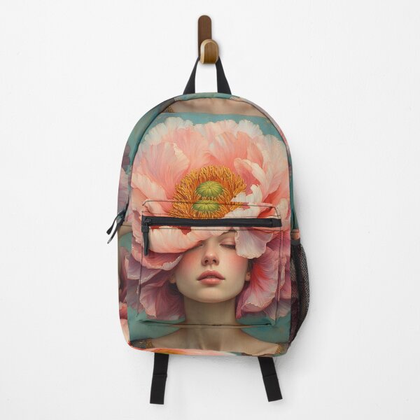 Item preview, A girl with a peony flower on her head. designed and sold by Natalia-Vlad.