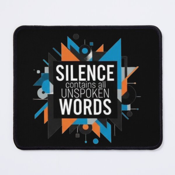 Item preview, Silence Contains All Unspoken Words – Abstract Minimalist Philosophy Quote Art designed and sold by SV-Creation.