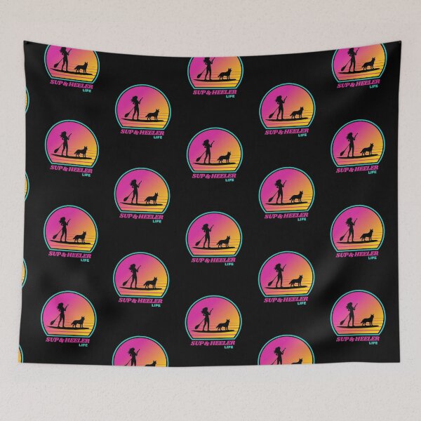 Item preview, 80s Retro Mom SUP and Blue Heeler Life Paddleboarding  designed and sold by Guarddogdrive.