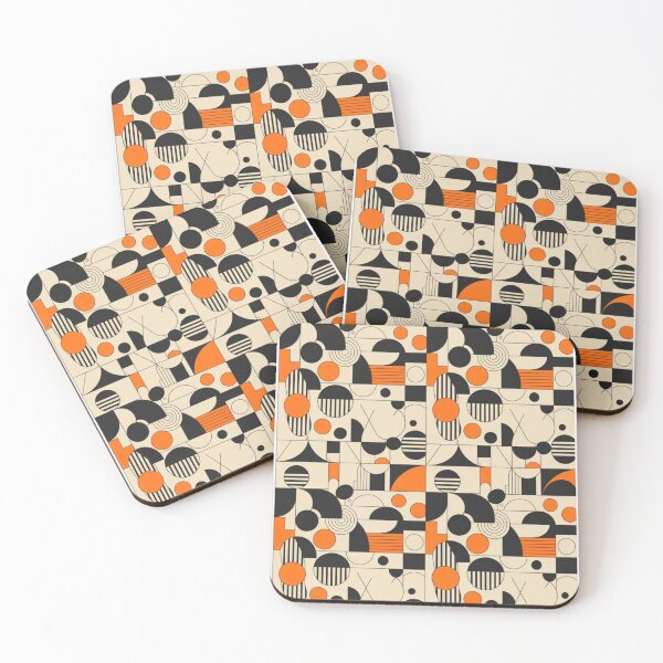 Item preview, Textile pattern Vintage Bauhaus Mid Century MCM Modern Geometric  home decor designed and sold by BlueLineLAX.