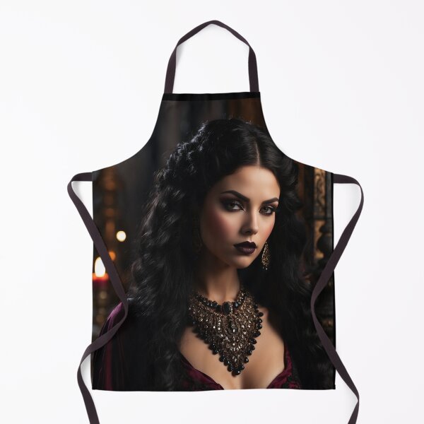 Item preview, gothic goddess portrait – dark fantasy woman – candlelight art designed and sold by Traumrausch.