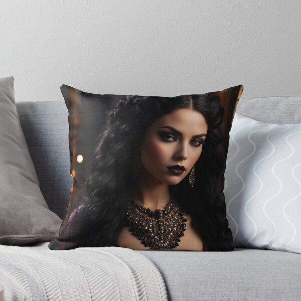 Item preview, gothic goddess portrait – dark fantasy woman – candlelight art designed and sold by Traumrausch.