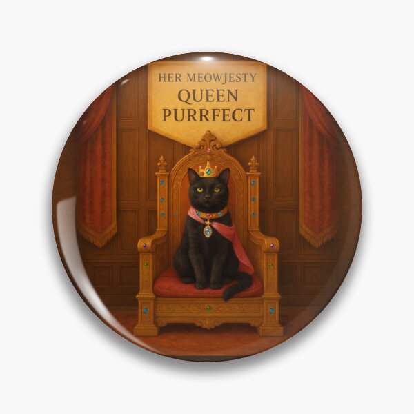 Item preview, Black Royal Cat – Her Meowjesty Queen Purrfect designed and sold by PurrfectWhisper.