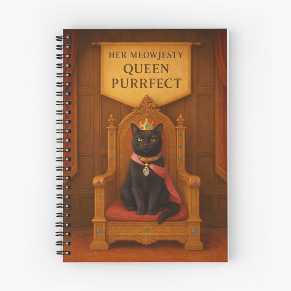 Item preview, Black Royal Cat – Her Meowjesty Queen Purrfect designed and sold by PurrfectWhisper.
