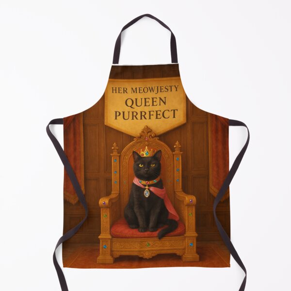 Item preview, Black Royal Cat – Her Meowjesty Queen Purrfect designed and sold by PurrfectWhisper.