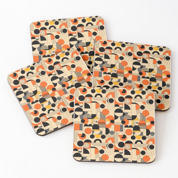 Item preview, Textile pattern Vintage Bauhaus Mid Century MCM Modern Geometric  home decor designed and sold by BlueLineLAX.