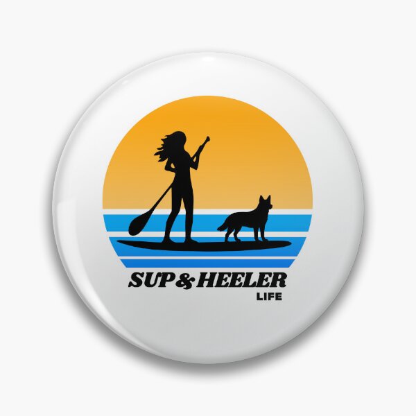 Item preview, SUP and Blue Heeler Standup Paddleboarding Dog Mom designed and sold by Guarddogdrive.