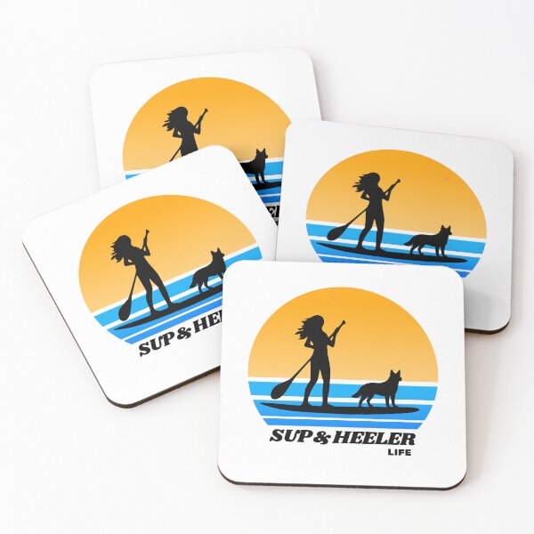 Item preview, SUP and Blue Heeler Standup Paddleboarding Dog Mom designed and sold by Guarddogdrive.