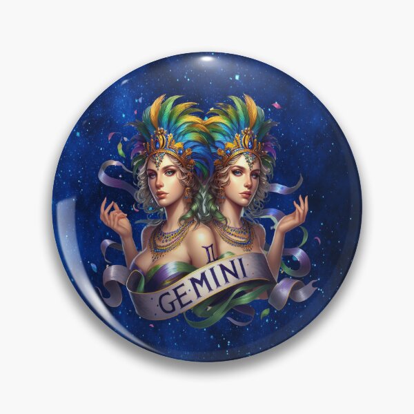 Item preview, Mardi Gras Gemini | Zodiac Twins Showgirl Astrology Design designed and sold by MysticOzzy.