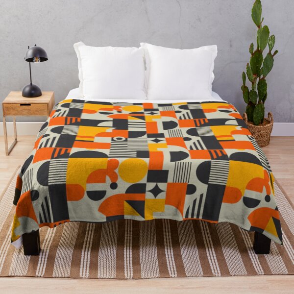 Item preview, Textile pattern Vintage Bauhaus Mid Century MCM Modern Geometric home decor designed and sold by BlueLineLAX.