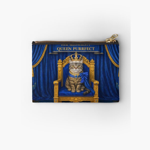 Item preview, Grey Tabby Royal Cat – Her Meowjesty Queen Purrfect designed and sold by PurrfectWhisper.