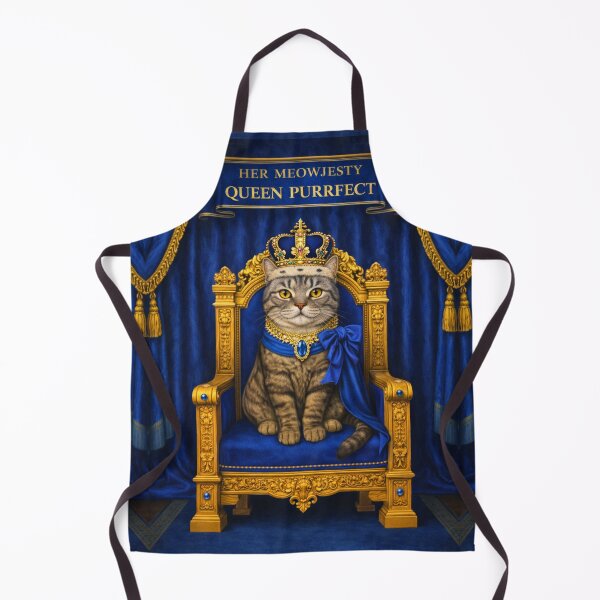 Item preview, Grey Tabby Royal Cat – Her Meowjesty Queen Purrfect designed and sold by PurrfectWhisper.