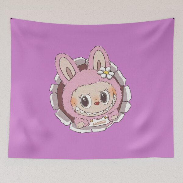 Item preview, Labubu Rose Kawaii – Personnage Mignon Style Cute designed and sold by MeowLoka ⭐⭐⭐⭐.