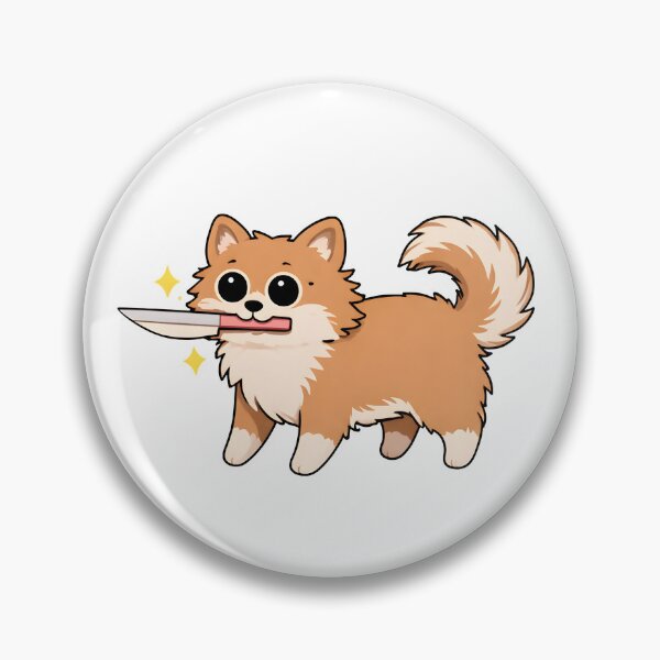 Item preview, Cute Dog With Knife – Funny Cartoon Puppy Meme designed and sold by Senkov.