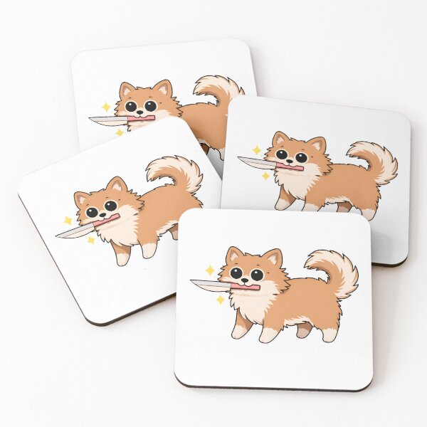 Item preview, Cute Dog With Knife – Funny Cartoon Puppy Meme designed and sold by Senkov.