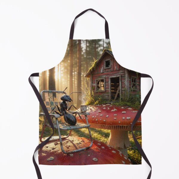 Item preview, Ant Has Coffee on Amanita Mushroom designed and sold by Tridentulus.