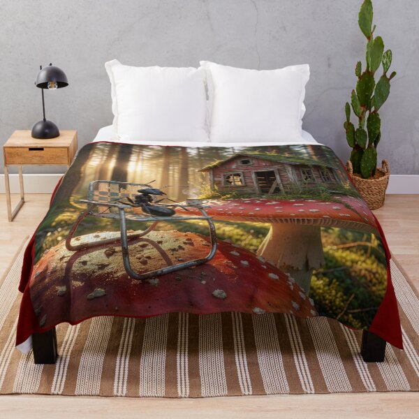 Item preview, Ant Has Coffee on Amanita Mushroom designed and sold by Tridentulus.