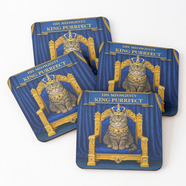 Item preview, Grey Tabby Royal Cat – His Meowjesty King Purrfect designed and sold by PurrfectWhisper.