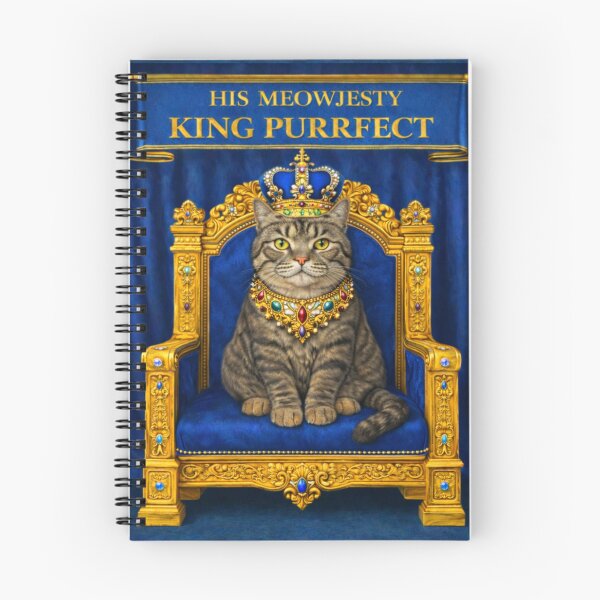 Item preview, Grey Tabby Royal Cat – His Meowjesty King Purrfect designed and sold by PurrfectWhisper.