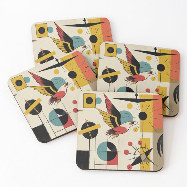 Item preview, Mid-Century Abstract Geometric  Native Tribal Art Boho designed and sold by BlueLineLAX.