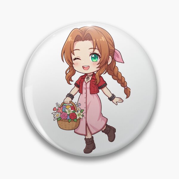 Item preview, Winking Flower Girl Aerith designed and sold by RhallahReed.