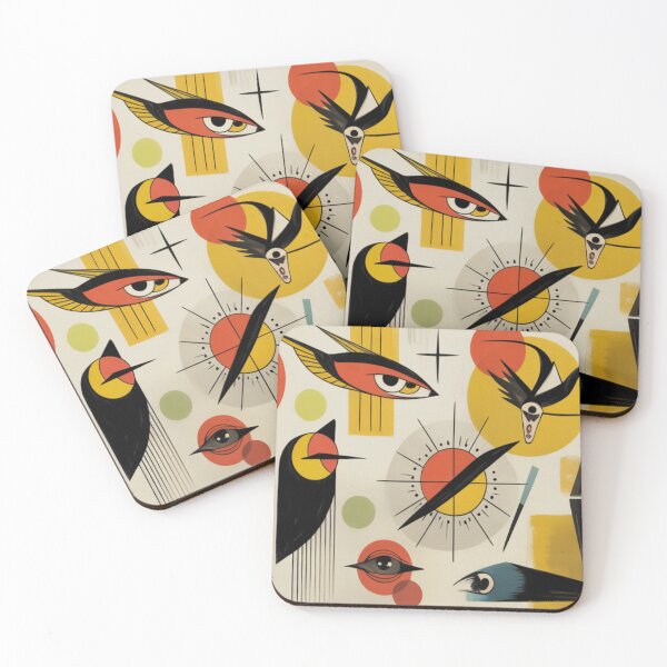 Item preview, Mid-Century Abstract Geometric  Native Tribal Art Boho designed and sold by BlueLineLAX.