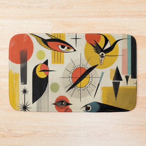 Item preview, Mid-Century Abstract Geometric  Native Tribal Art Boho designed and sold by BlueLineLAX.