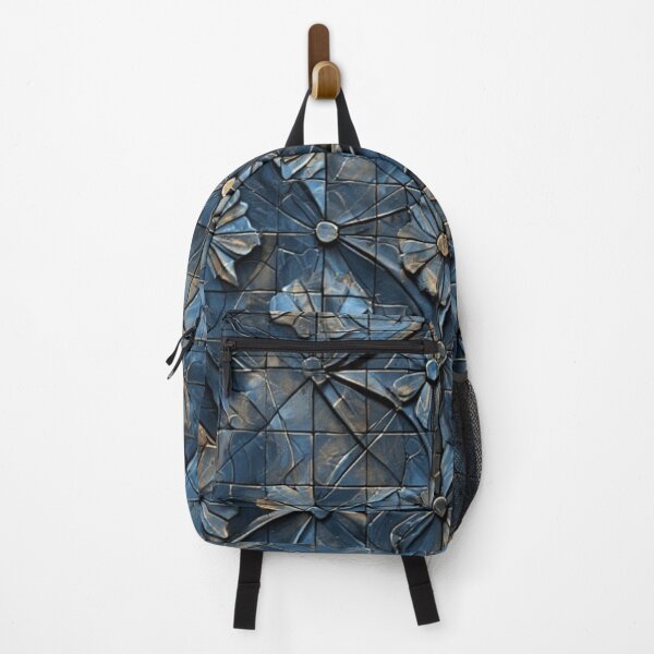 Item preview, Abstract Geometric Floral Metal Relief with Blue Patina designed and sold by Virtuals1.