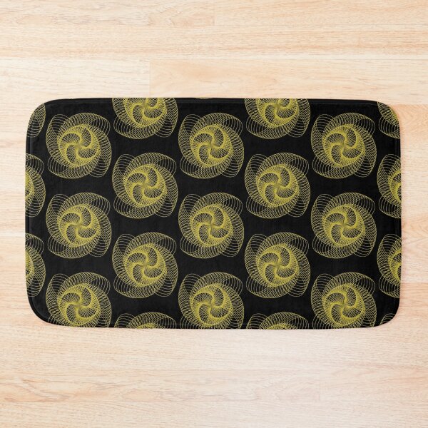 Item preview, Golden Geometric Spiral Abstract Art – Minimal Line Design on Black designed and sold by Basma Store.