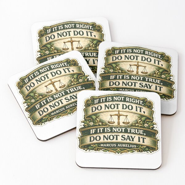 Item preview, If It Is Not Right, Do Not Do It – Stoic Quote Design designed and sold by Signal Press.