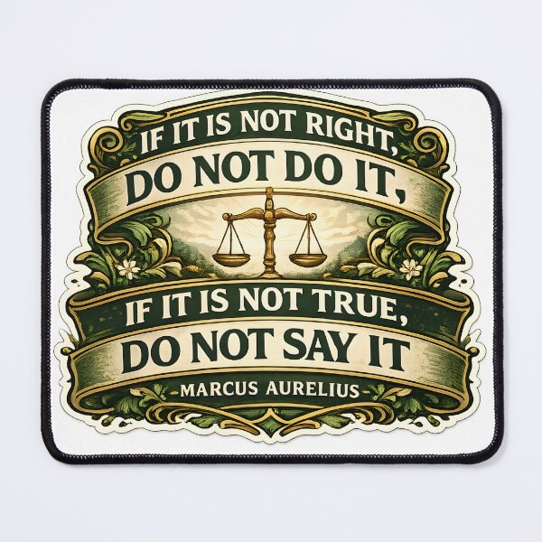Item preview, If It Is Not Right, Do Not Do It – Stoic Quote Design designed and sold by Signal Press.