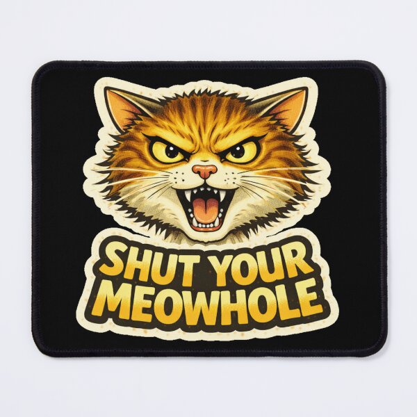 Item preview, Stoner & Psychonaut Cats – Shut Your Meowhole – Gift for Stoners • Retro Comics • Vintage Halftone designed and sold by JacobKAurumhead.