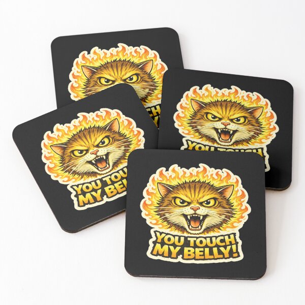 Item preview, Stoner & Psychonaut Cats – You Touch My Belly! – Gift for Stoners • Retro Comics • Vintage Halftone designed and sold by JacobKAurumhead.