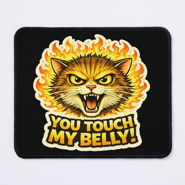 Item preview, Stoner & Psychonaut Cats – You Touch My Belly! – Gift for Stoners • Retro Comics • Vintage Halftone designed and sold by JacobKAurumhead.