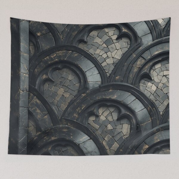 Item preview, Abstract Gothic Arches Stone Mosaic Relief designed and sold by Virtuals1.