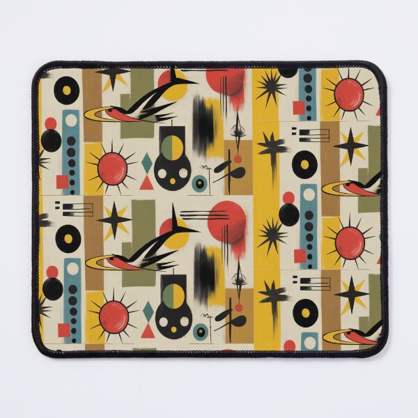 Item preview, Mid-Century Abstract Geometric  Native Tribal Art Boho designed and sold by BlueLineLAX.