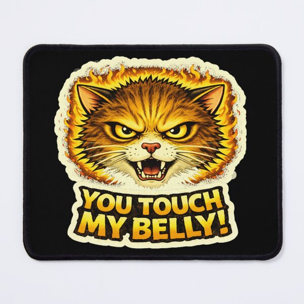 Item preview, Stoner & Psychonaut Cats – You Touch My Belly – Gift for Stoners • Retro Comics • Vintage Halftone designed and sold by JacobKAurumhead.