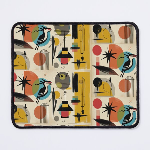 Item preview, Mid-Century Abstract Geometric Native Tribal Art Boho designed and sold by BlueLineLAX.