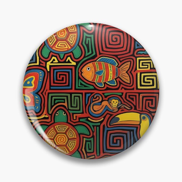 Item preview, Indigenous Panamanian Mola inspired pattern designs designed and sold by Marti’s Shop Corner.