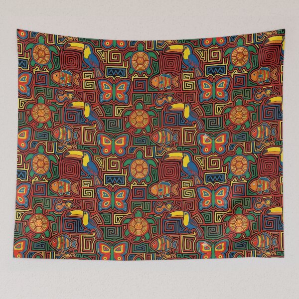 Item preview, Indigenous Panamanian Mola inspired pattern designs designed and sold by Marti’s Shop Corner.