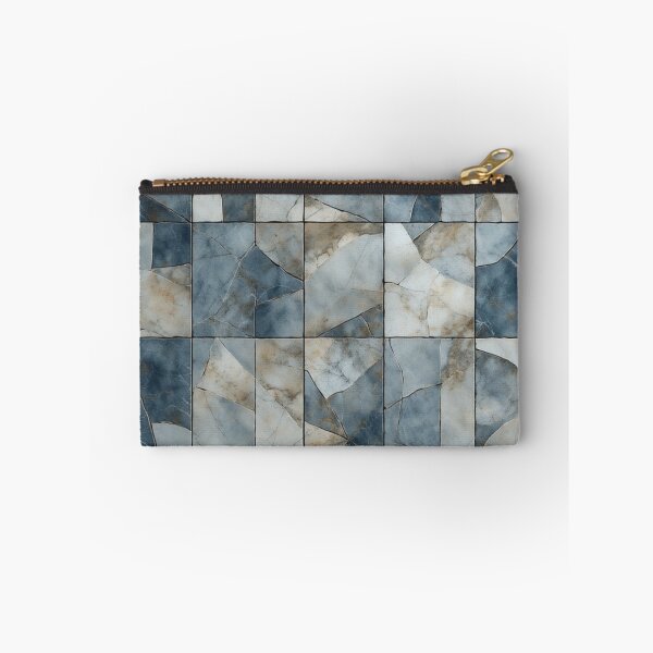Item preview, Abstract Blue Gray Stone Tile Mosaic Grid designed and sold by Virtuals1.