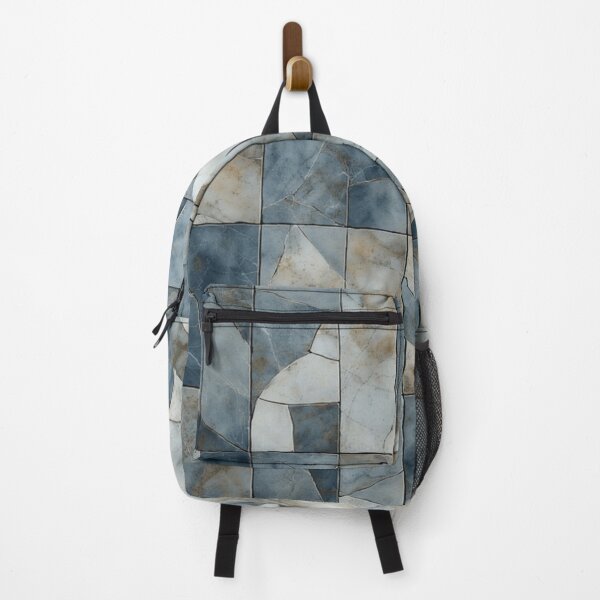 Item preview, Abstract Blue Gray Stone Tile Mosaic Grid designed and sold by Virtuals1.
