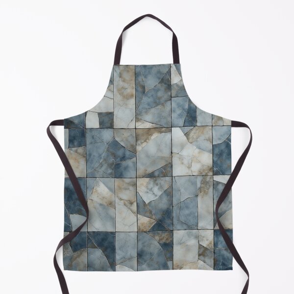 Item preview, Abstract Blue Gray Stone Tile Mosaic Grid designed and sold by Virtuals1.