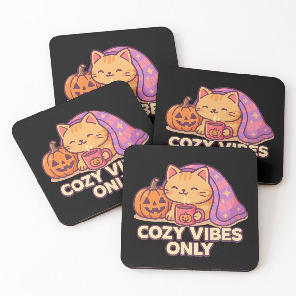 Item preview, Cozy vibes Only | Kawaii Autumn Cat in Blanket with Pumpkin designed and sold by Design_Your_Day.