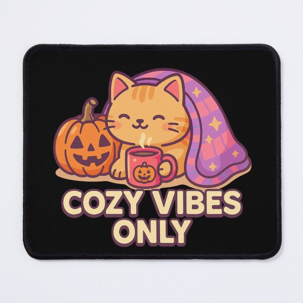 Item preview, Cozy vibes Only | Kawaii Autumn Cat in Blanket with Pumpkin designed and sold by Design_Your_Day.