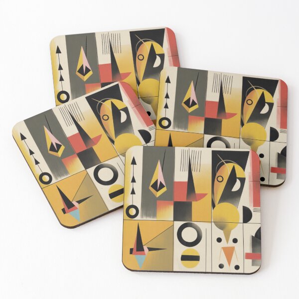 Item preview, Mid-Century Abstract Geometric  Native Tribal Art Boho designed and sold by BlueLineLAX.