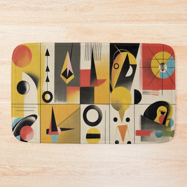 Item preview, Mid-Century Abstract Geometric  Native Tribal Art Boho designed and sold by BlueLineLAX.